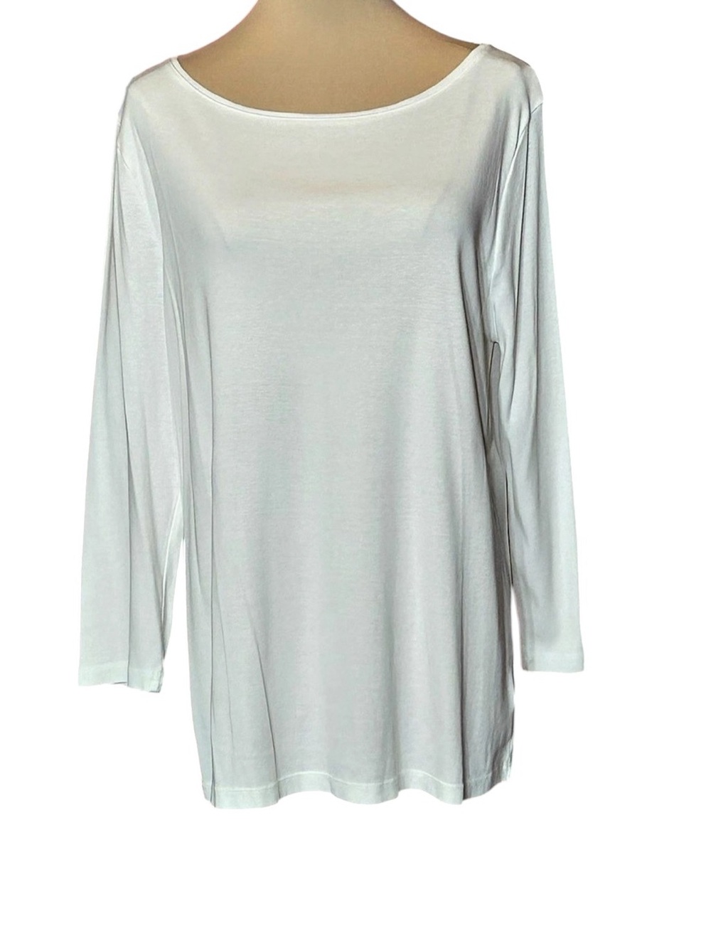 Talbots The Talbots Tee Pima Cotton Long Sleeve Boatneck Top Pima Cotton Long